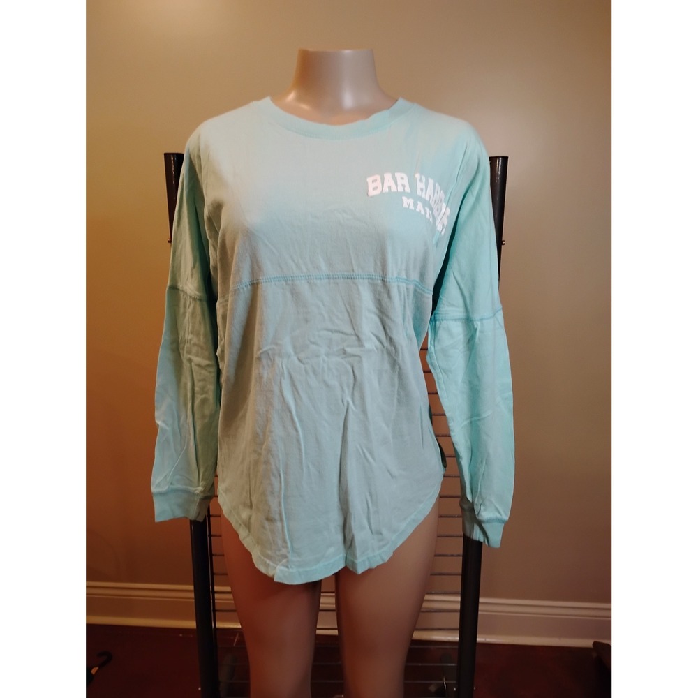 Basix of America Bar Harbor Maine Spirit Jersey Mint Green Long Sleeve XL